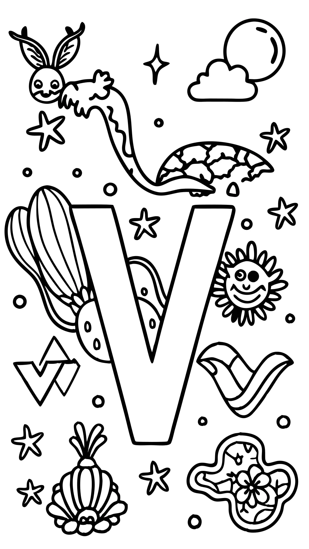 letter v coloring pages